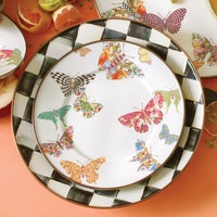 Butterfly Garden Salad/Dessert Plate - White