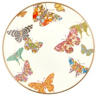 Butterfly Garden Salad/Dessert Plate - White
