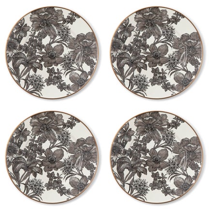 Sterling English Garden Enamel Salad/Dessert Plate, Set of 4