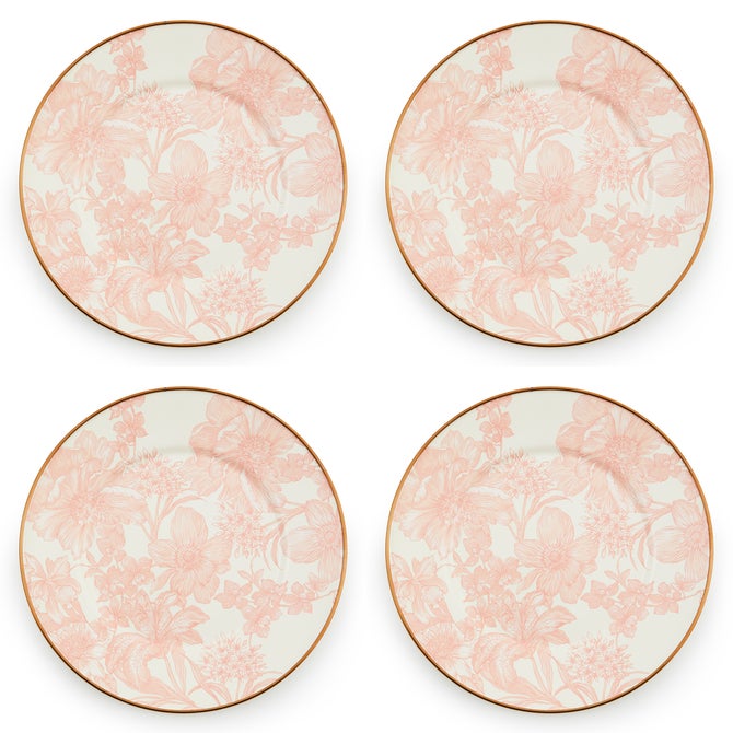 Rosy English Garden Salad Plates, Set of 4 image number 0