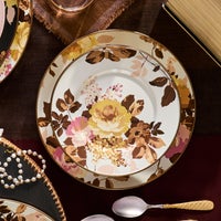 Wild Rose White Salad Plate