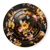 Wild Rose Brown Salad Plate