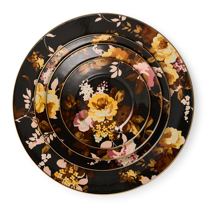 Wild Rose Brown Salad Plate image number 2