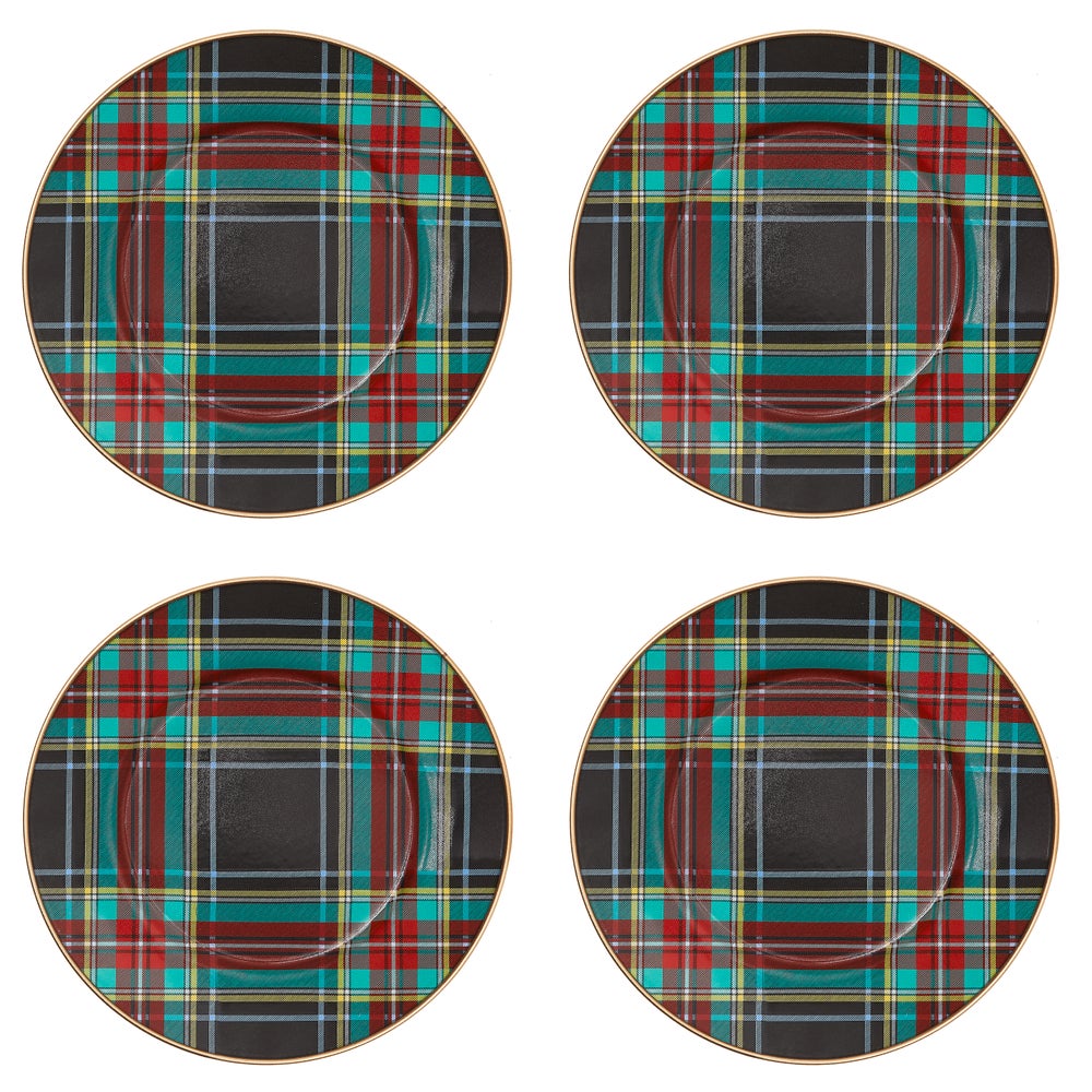 Tartan Black Dinnerware, Set of 4 mackenzie-childs Panama imagen 9