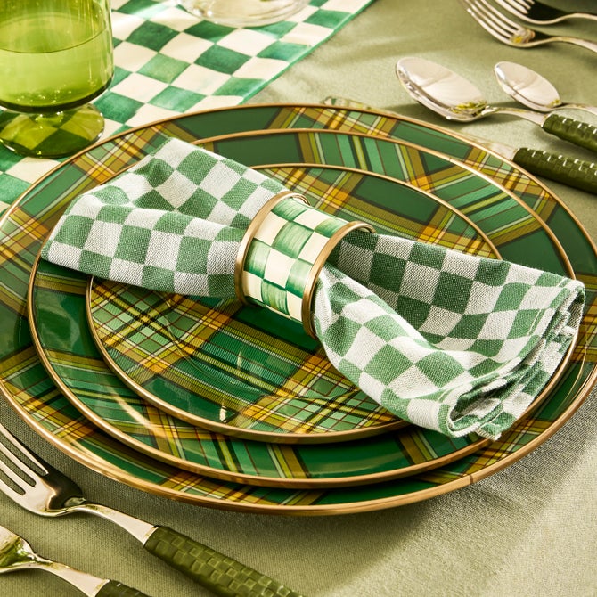 Tartan Green Salad Plate image number 1