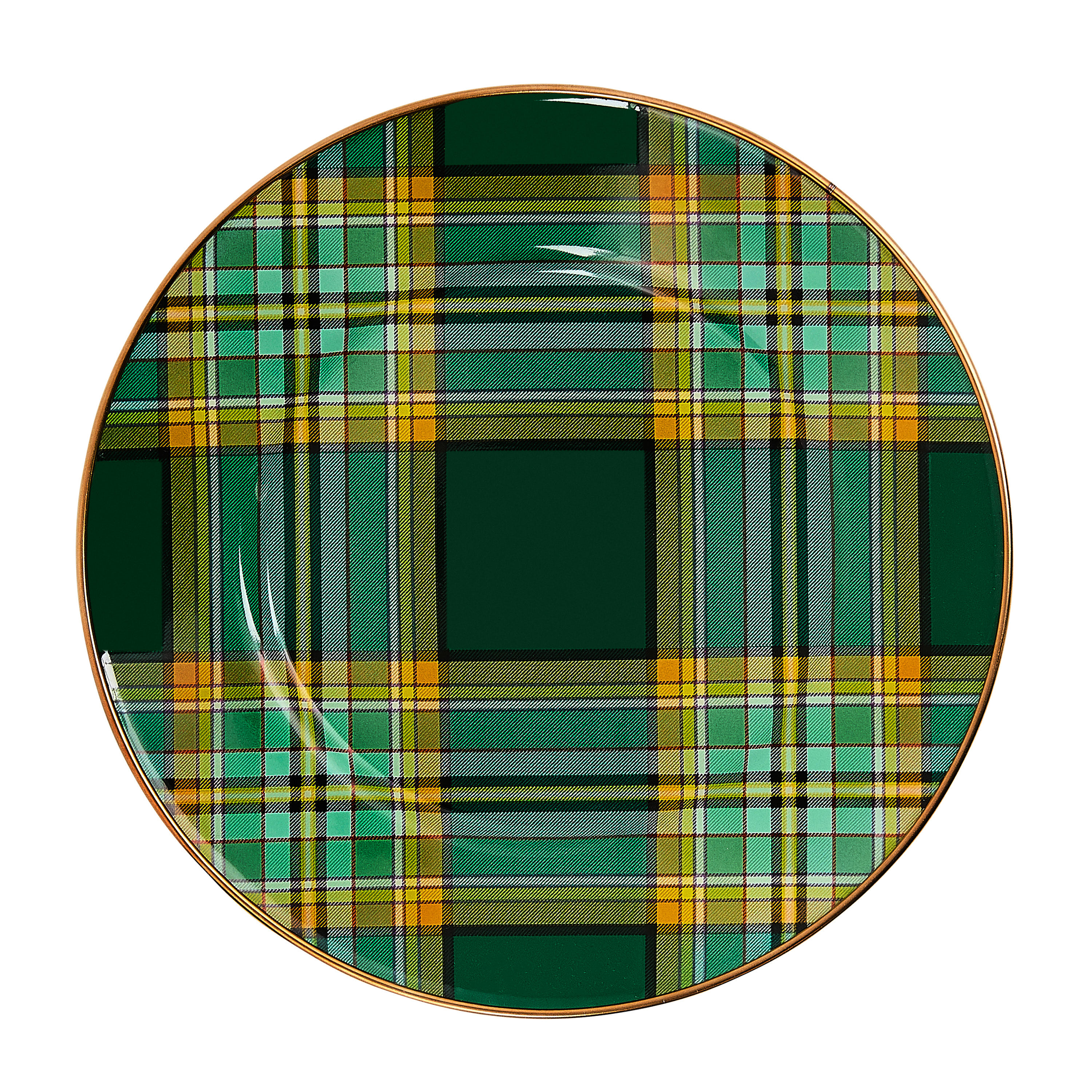 Tartan Green Salad Plate