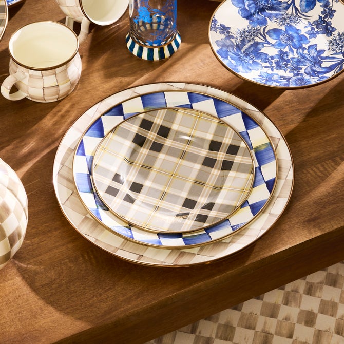 Tartan Mocha Salad Plate image number 1