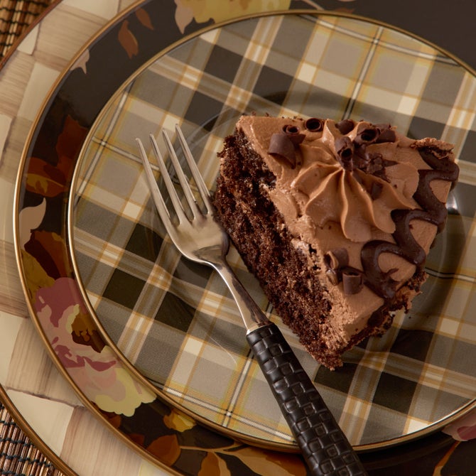 Tartan Mocha Salad Plate image number 2