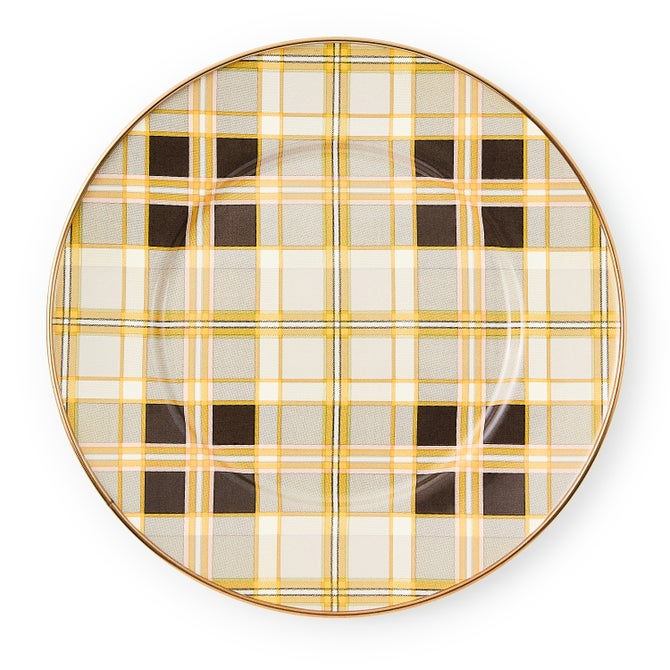 Tartan Mocha Salad Plate image number 0