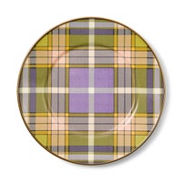 Tartan Violet Salad/Dessert Plate