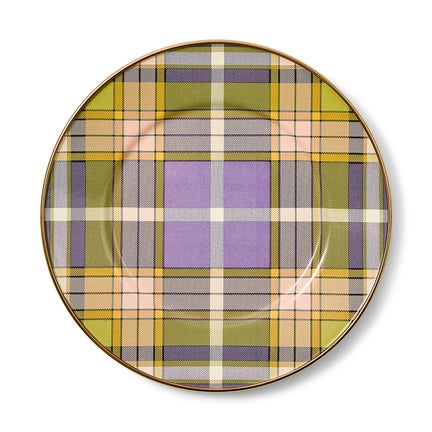 Tartan Violet Salad/Dessert Plate