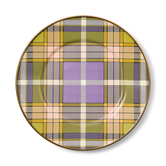 Tartan Violet Salad/Dessert Plate image number 0
