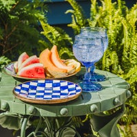 Royal Check Salad/Dessert Plate