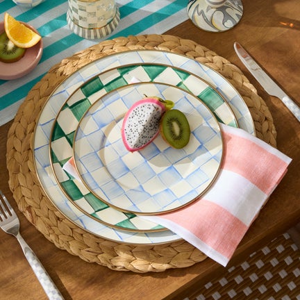 Sky Check Salad/Dessert Plate