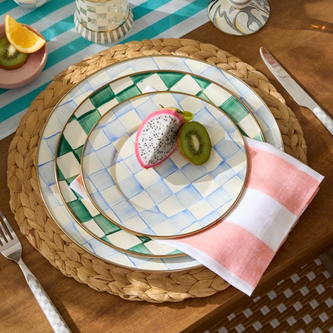 Sky Check Salad/Dessert Plate image number 1