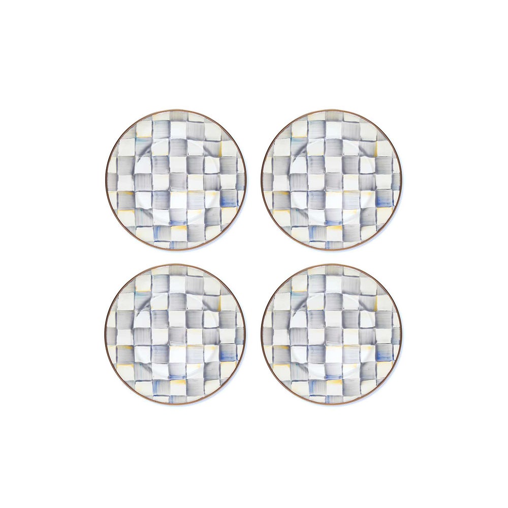 Check Dinnerware, Set of 4 - Sterling Check, Salad Plates, Set of 4 mackenzie-childs Panama imagen 1
