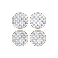 Sterling Check Salad Plates, Set of 4