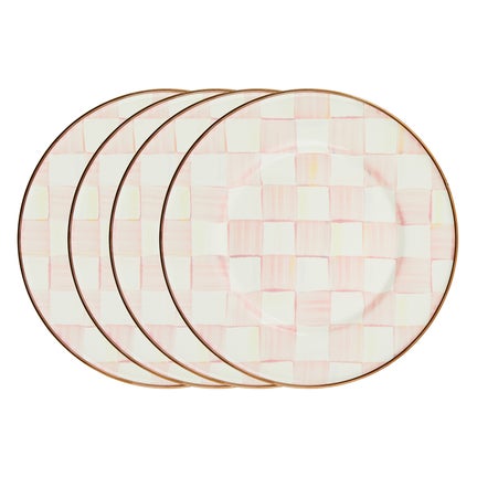 Rosy Check Salad Plates, Set of 4
