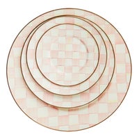 Rosy Check Enamel Dinnerware