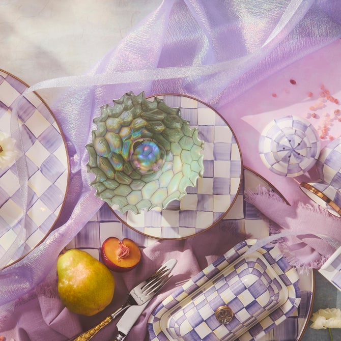Violet Check Dinnerware image number 15