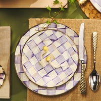 Violet Check Dinnerware