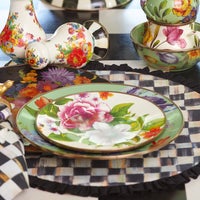 White Flower Market Enamel Dinnerware