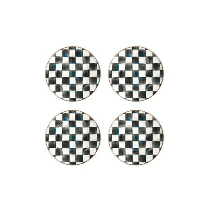 Courtly Check Salad Plates, Set of 4