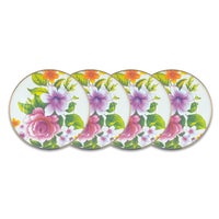 White Flower Market White Salad Plates, Set of 4