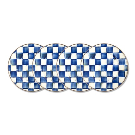 Royal Check Salad Plates, Set of 4