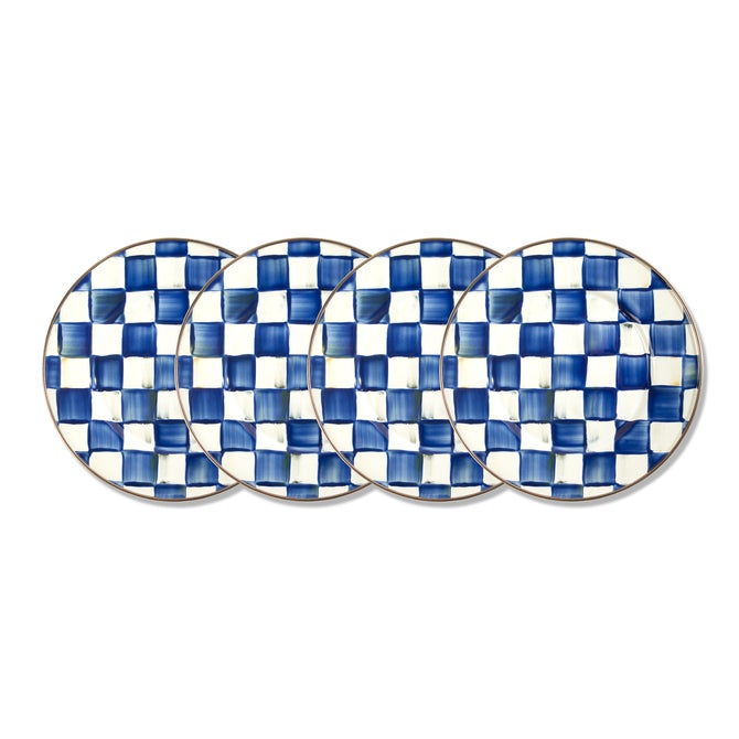 Royal Check Salad Plates, Set of 4 image number 0