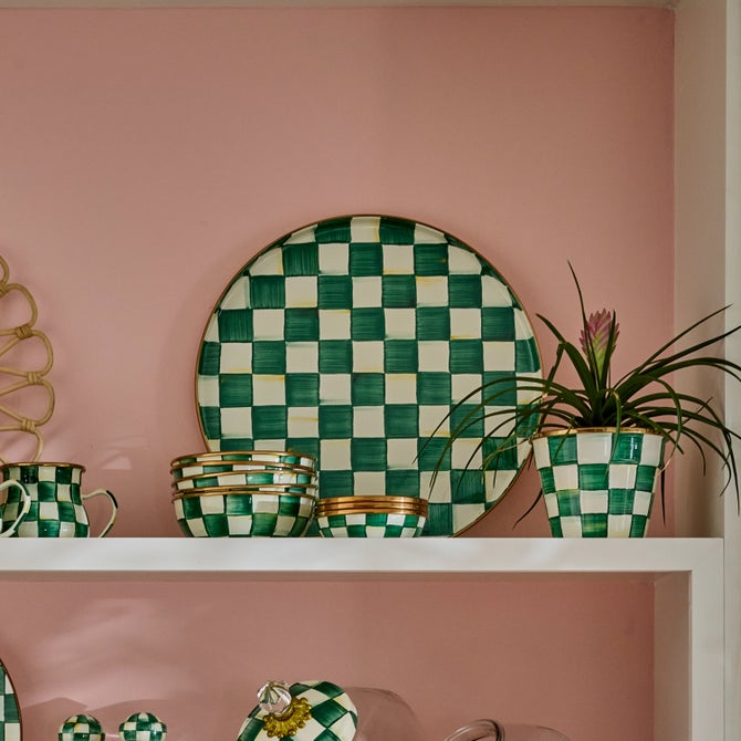 Emerald Check Serving Platter image number 2