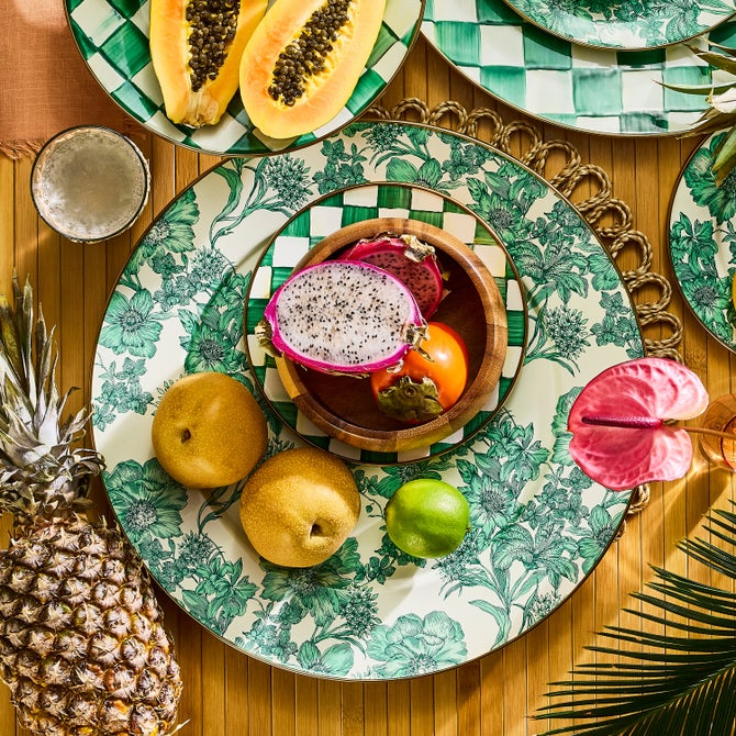 Emerald English Garden Serving Platter image number 1