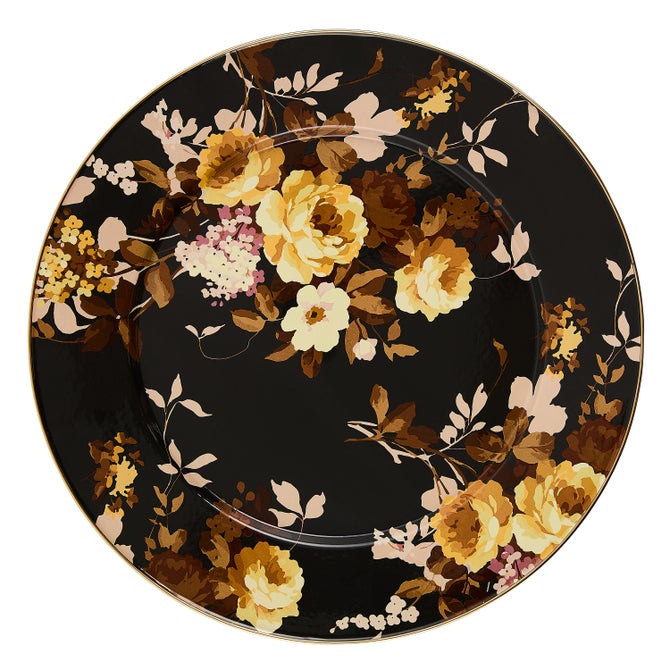 Wild Rose Brown Serving Platter image number 0