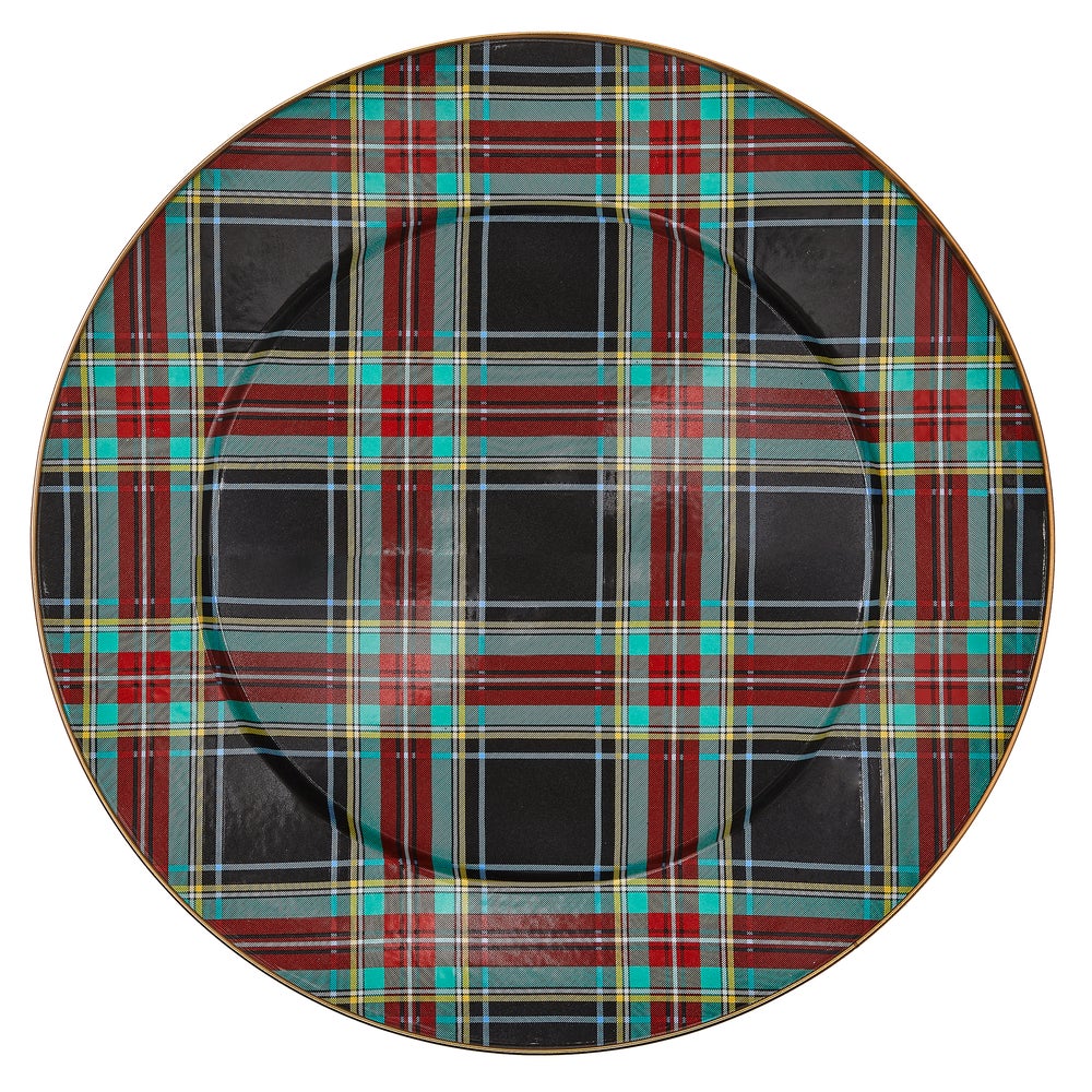 Tartan Serving Platter - Black Tartan mackenzie-childs Panama imagen 1