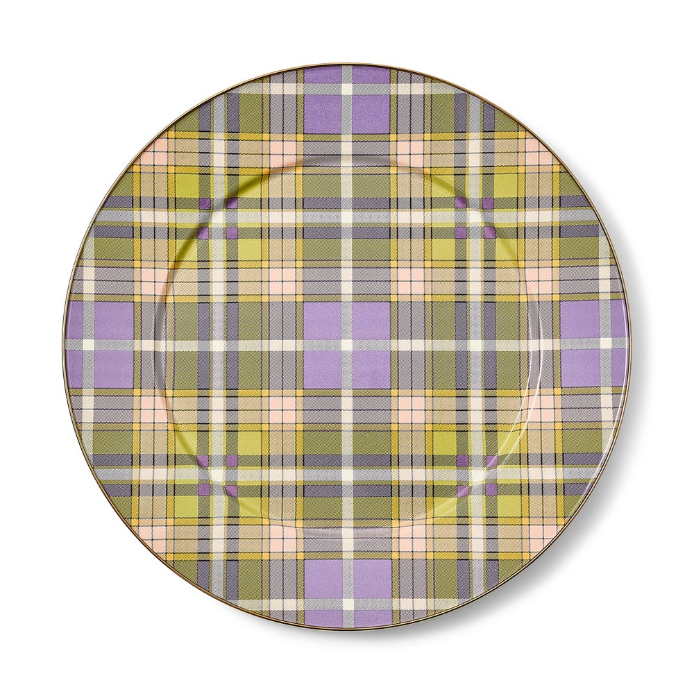 Tartan Violet Serving Platter mackenzie-childs Panama imagen 1