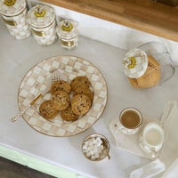 Mocha Check Serving Platter