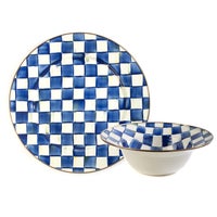 Royal Check Serving Platter & Bowl Set