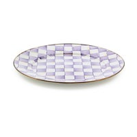 Violet Check Serving Platter