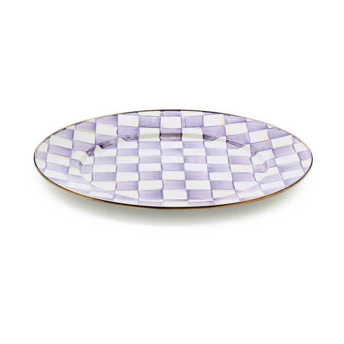 Violet Check Serving Platter image number 2