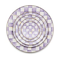 Violet Check Serving Platter