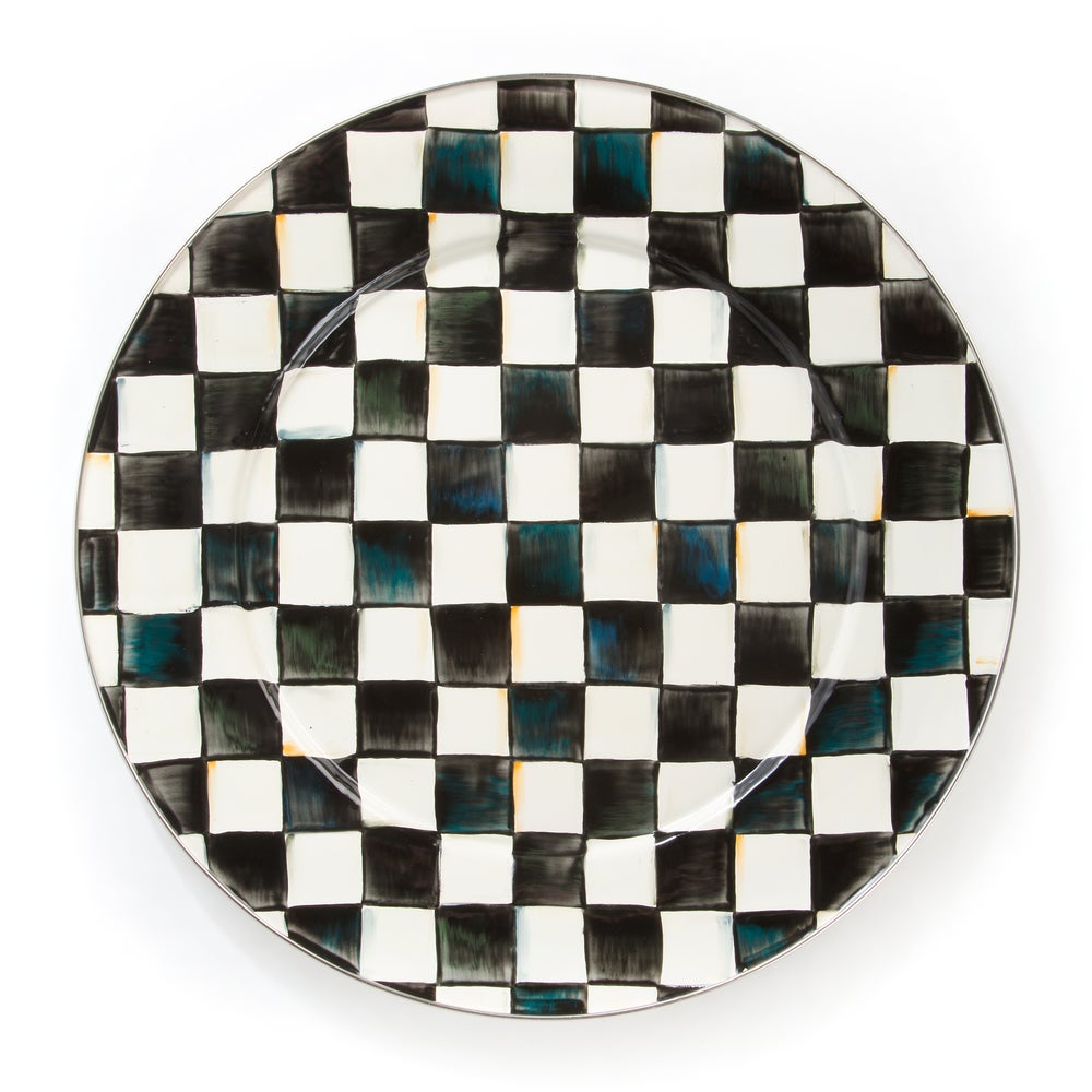 Check Enamel Serving Platter - Courtly Check mackenzie-childs Panama imagen 1