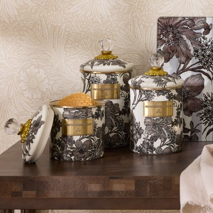 Sterling English Garden Canisters, Set of 3