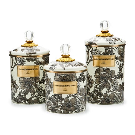 Sterling English Garden Canisters, Set of 3