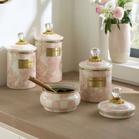 Rosy English Garden Canisters, Set of 3