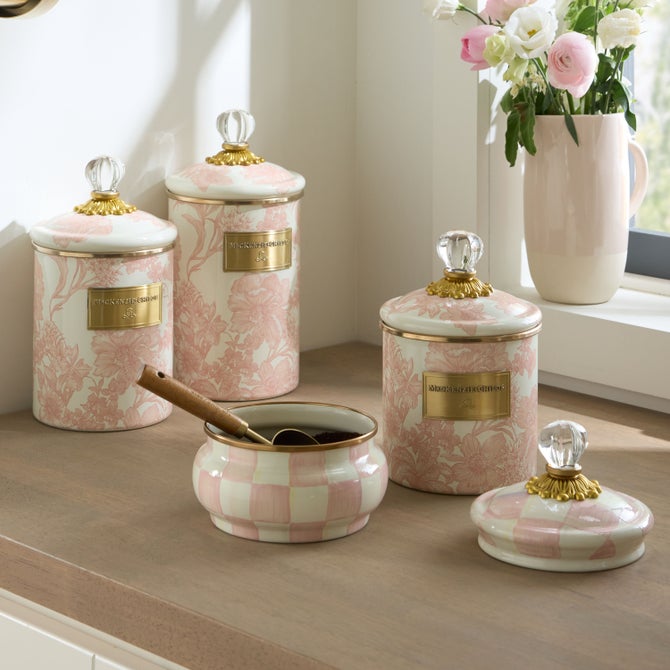 Rosy English Garden Canisters, Set of 3 image number 1