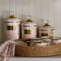 Rosy English Garden Canisters, Set of 3