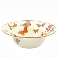Butterfly Garden Serving Bowl - White