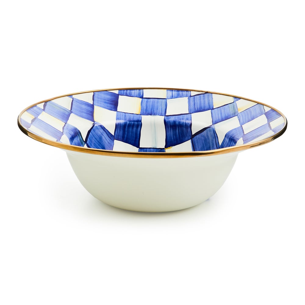 Check Enamel Serving Bowl - Royal Check mackenzie-childs Panama imagen 1