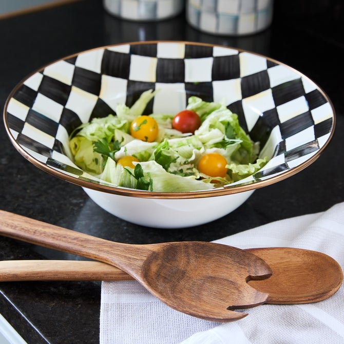 Courtly Check Salad Serving Set image number 1
