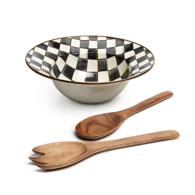 Courtly Check Salad Serving Set image number 0